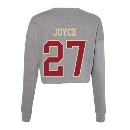 Boston College - NCAA Men's Ice Hockey : Nolan Joyce - Women's Cropped Crew Fleece-1