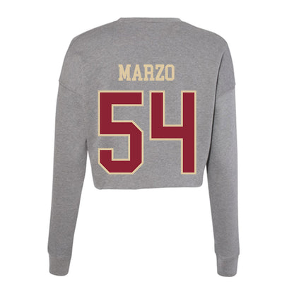 Boston College - NCAA Baseball : Ethan Marzo - Women's Cropped Crew Fleece-1