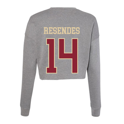 Boston College - NCAA Men's Ice Hockey : Landan Resendes - Women's Cropped Crew Fleece-1