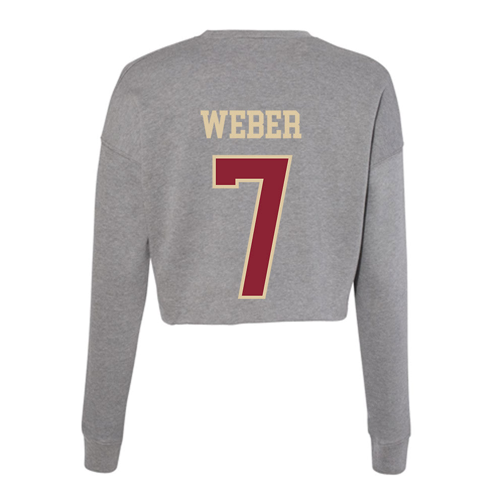 Boston College - NCAA Women's Field Hockey : Melea Weber - Women's Cropped Crew Fleece-1