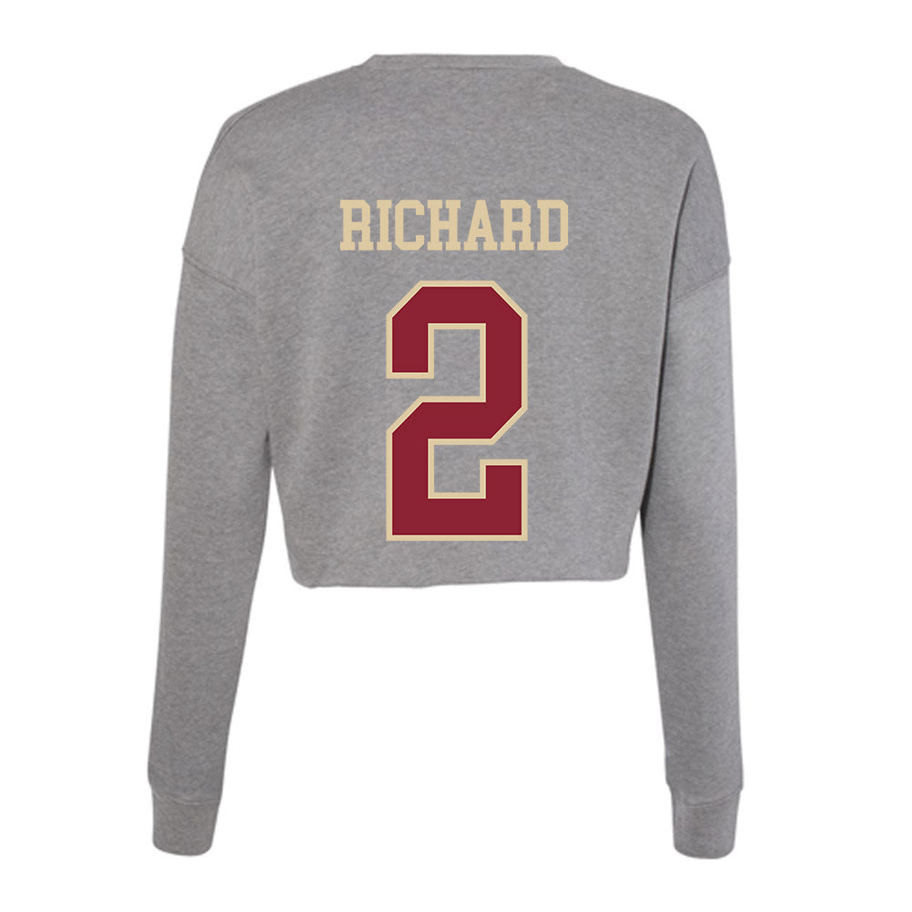 Boston College - NCAA Football : Turbo Richard - Women's Cropped Crew Fleece-1
