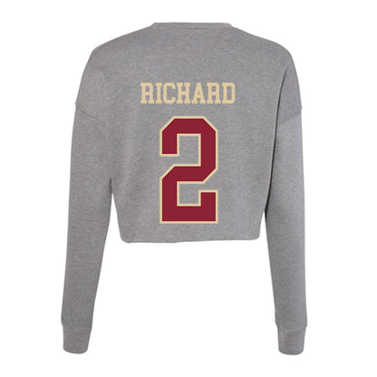 Boston College - NCAA Football : Turbo Richard - Women's Cropped Crew Fleece-1