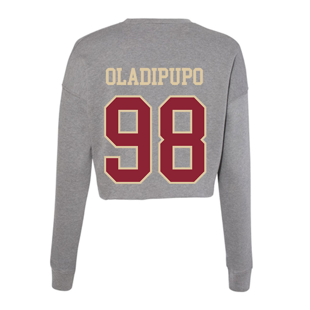 Boston College - NCAA Football : Israel Oladipupo - Women's Cropped Crew Fleece-1