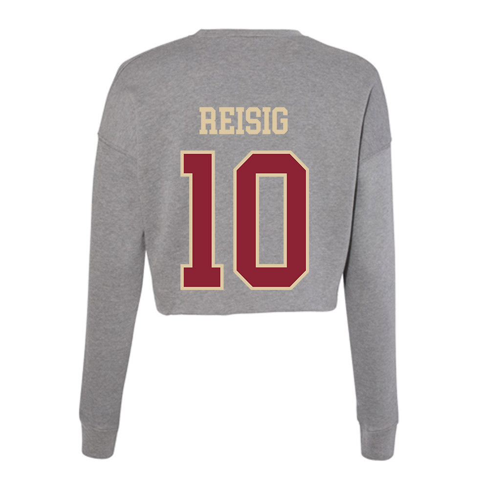 Boston College - NCAA Football : Shaker Reisig - Women's Cropped Crew Fleece-1