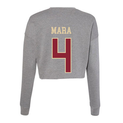Boston College - NCAA Women's Soccer : Emily Mara - Women's Cropped Crew Fleece-1