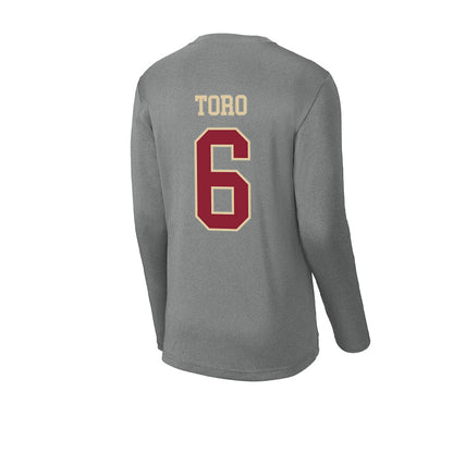 Boston College - NCAA Men's Soccer : Bryan Toro - Activewear Long Sleeve T-Shirt-1