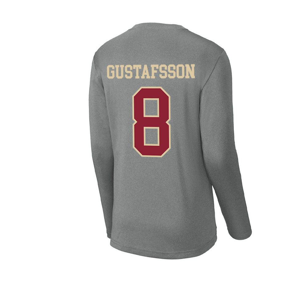 Boston College - NCAA Men's Ice Hockey : Lukas Gustafsson - Activewear Long Sleeve T-Shirt-1