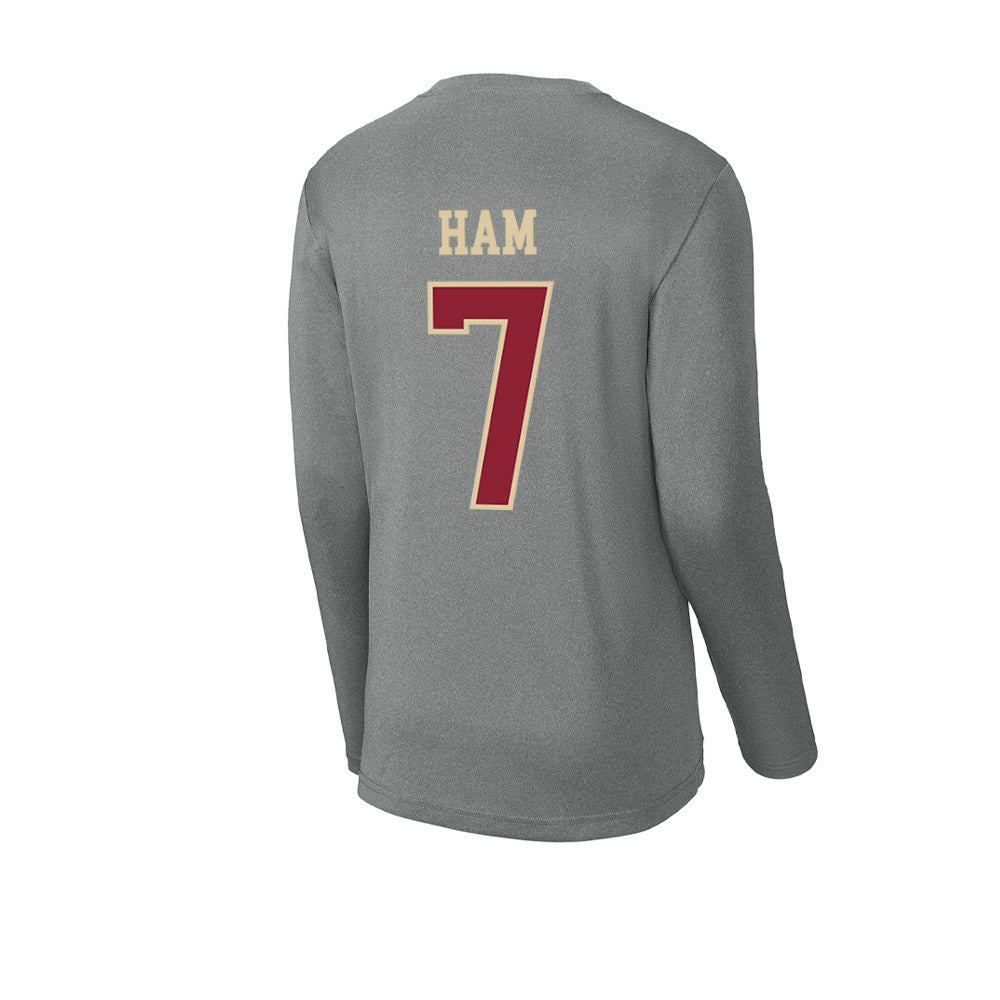 Boston College - NCAA Women's Ice Hockey : Kate Ham - Activewear Long Sleeve T-Shirt-1