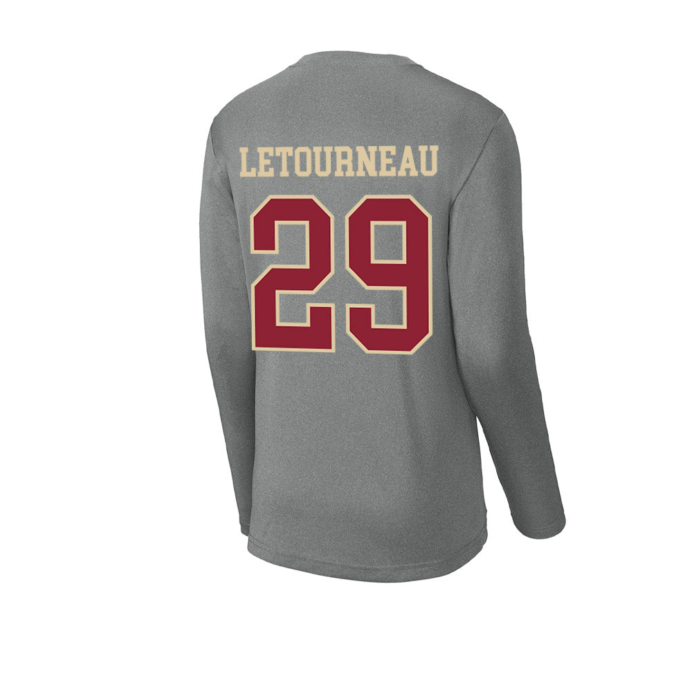 Boston College - NCAA Men's Ice Hockey : Dean Letourneau - Activewear Long Sleeve T-Shirt-1