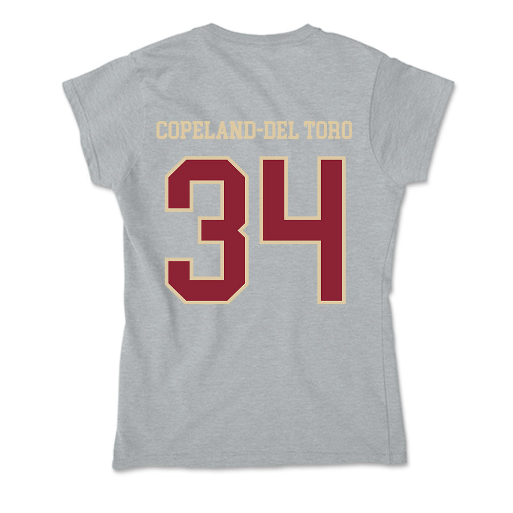 Boston College - NCAA Men's Soccer : Bryce Copeland-Del Toro - Soft Style Women’s T-Shirt-1