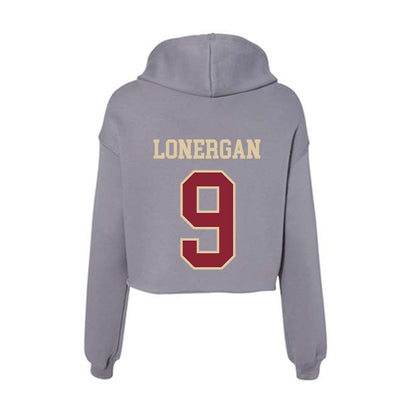 Boston College - NCAA Football : dylan lonergan - Women's Crop Fleece Hoodie-1