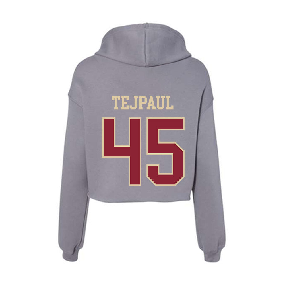 Boston College - NCAA Football : Max Tejpaul - Women's Crop Fleece Hoodie-1