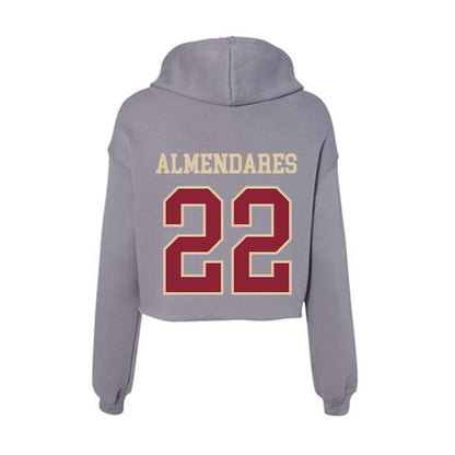 Boston College - NCAA Men's Soccer : Erick Almendares - Women's Crop Fleece Hoodie-1