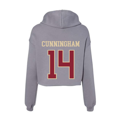 Boston College - NCAA Football : Ashton Cunningham - Women's Crop Fleece Hoodie-1