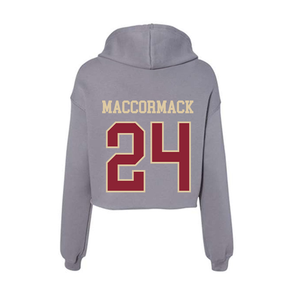 Boston College - NCAA Football : Bo MacCormack - Women's Crop Fleece Hoodie-1
