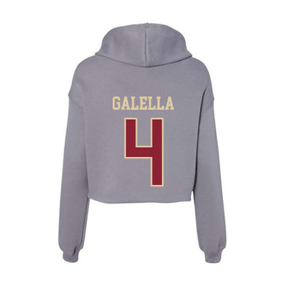 Boston College - NCAA Softball : Mia Galella - Women's Crop Fleece Hoodie-1