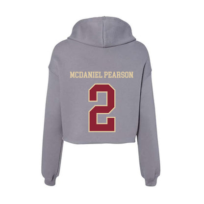 Boston College - NCAA Women's Basketball : Teionni McDaniel Pearson - Women's Crop Fleece Hoodie-1
