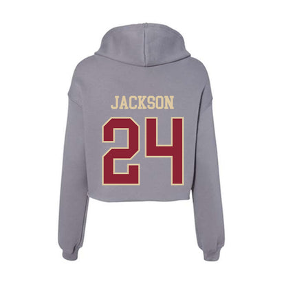 Boston College - NCAA Football : Amari Jackson - Women's Crop Fleece Hoodie-1