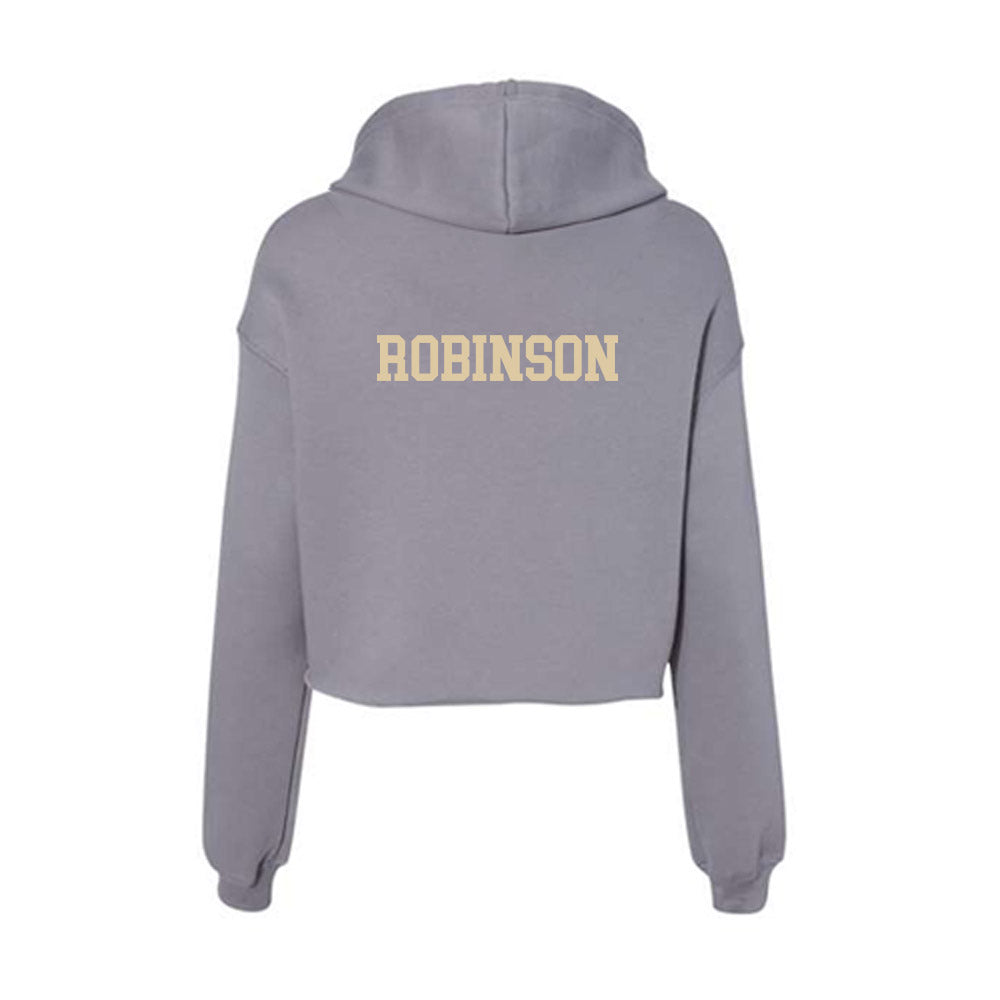 Boston College - NCAA Women's Cross Country : Anna Robinson - Women's Crop Fleece Hoodie-1