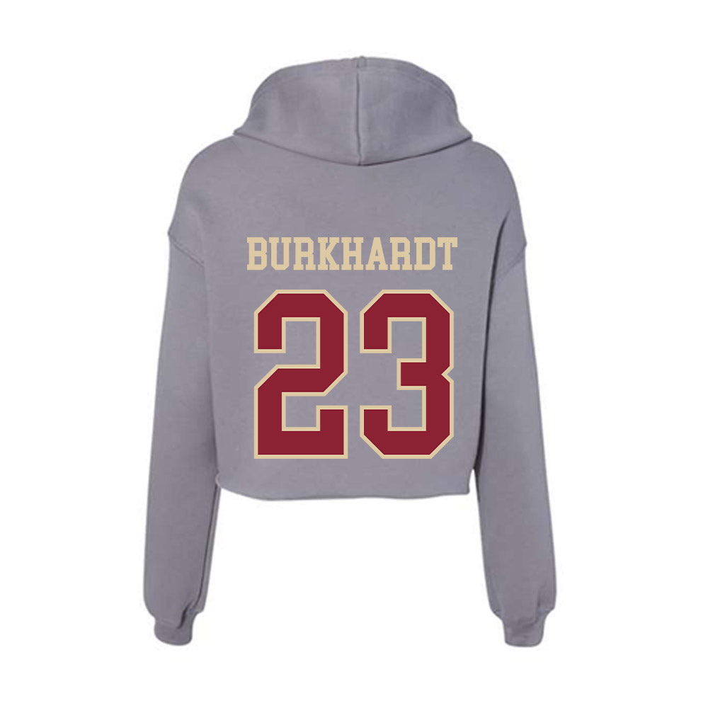 Boston College - NCAA Men's Soccer : Jack Burkhardt - Women's Crop Fleece Hoodie-1