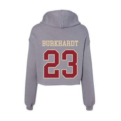 Boston College - NCAA Men's Soccer : Jack Burkhardt - Women's Crop Fleece Hoodie-1