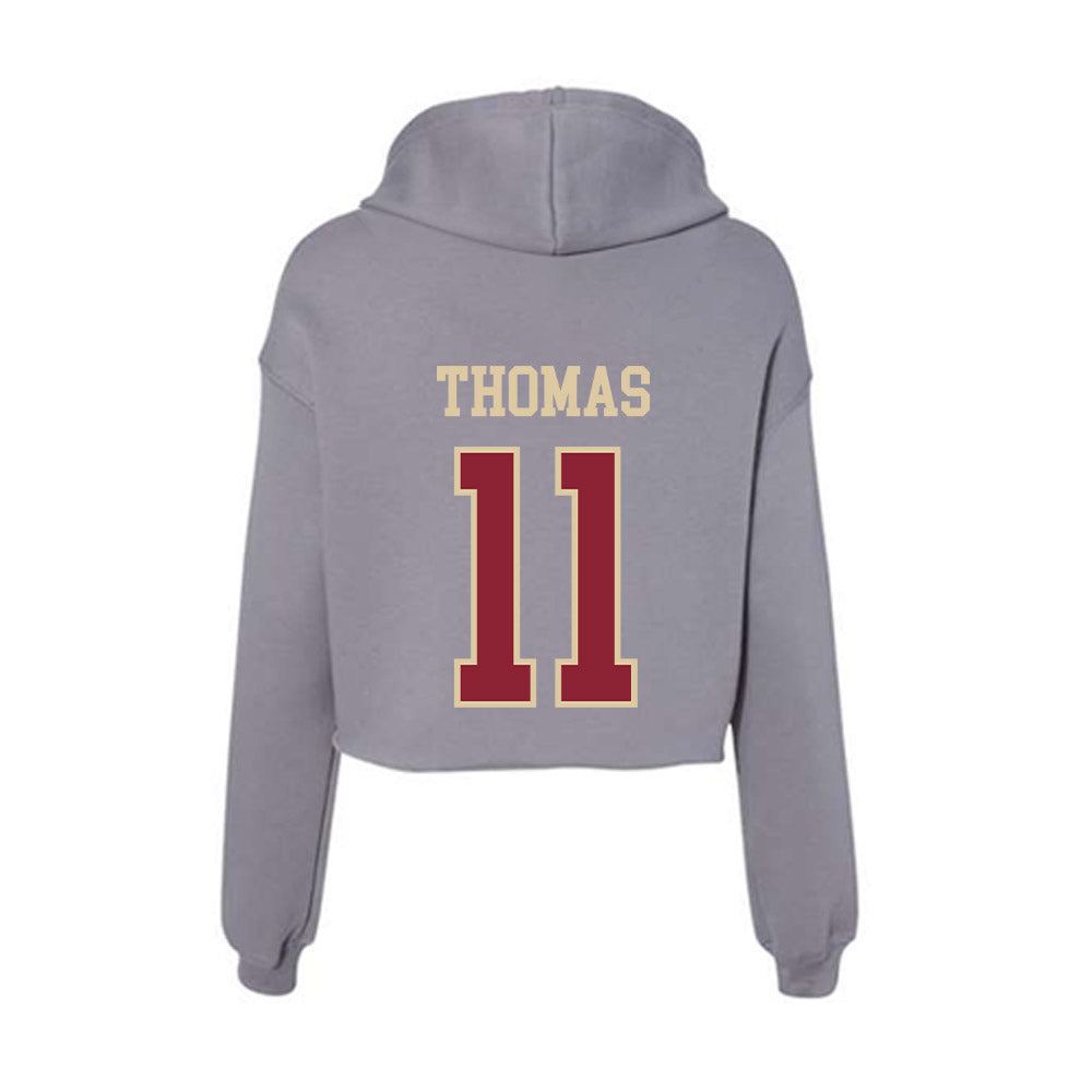 Boston College - NCAA Women's Ice Hockey : Ava Thomas - Women's Crop Fleece Hoodie-1