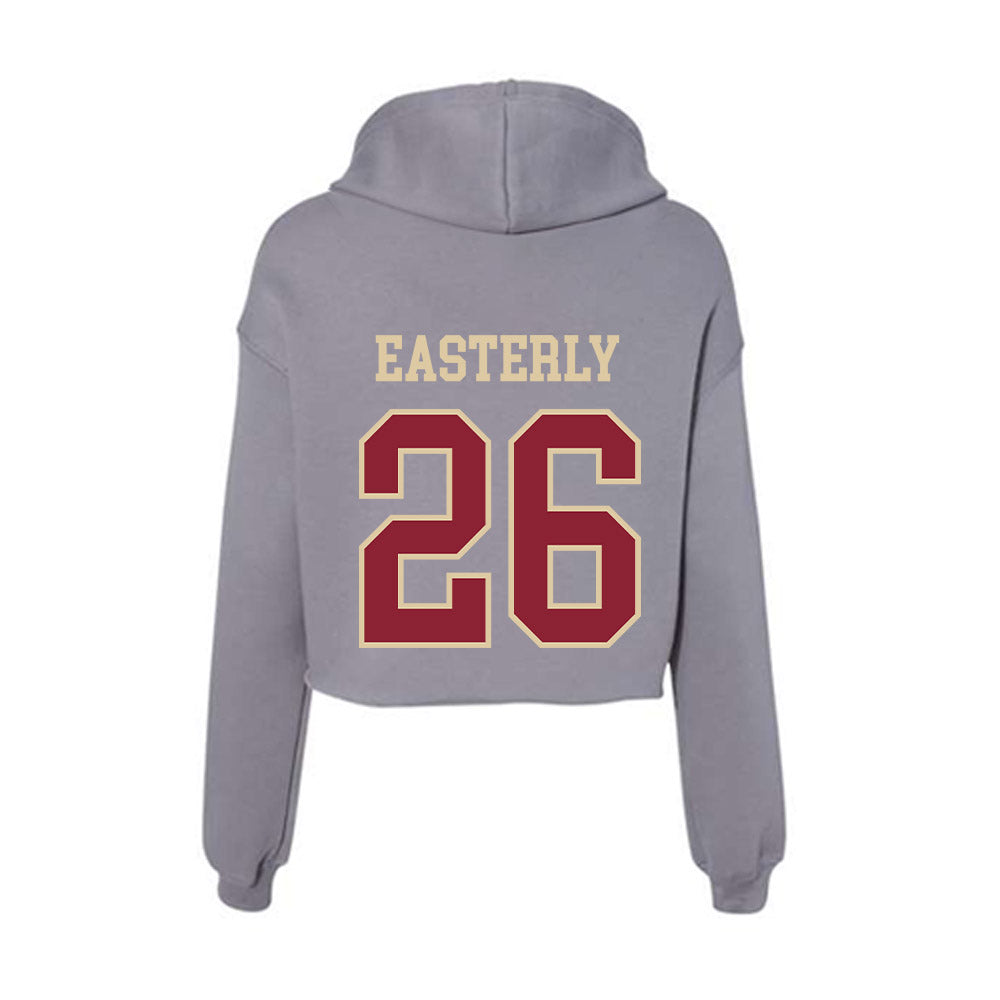 Boston College - NCAA Women's Soccer : Emmy Easterly - Women's Crop Fleece Hoodie-1