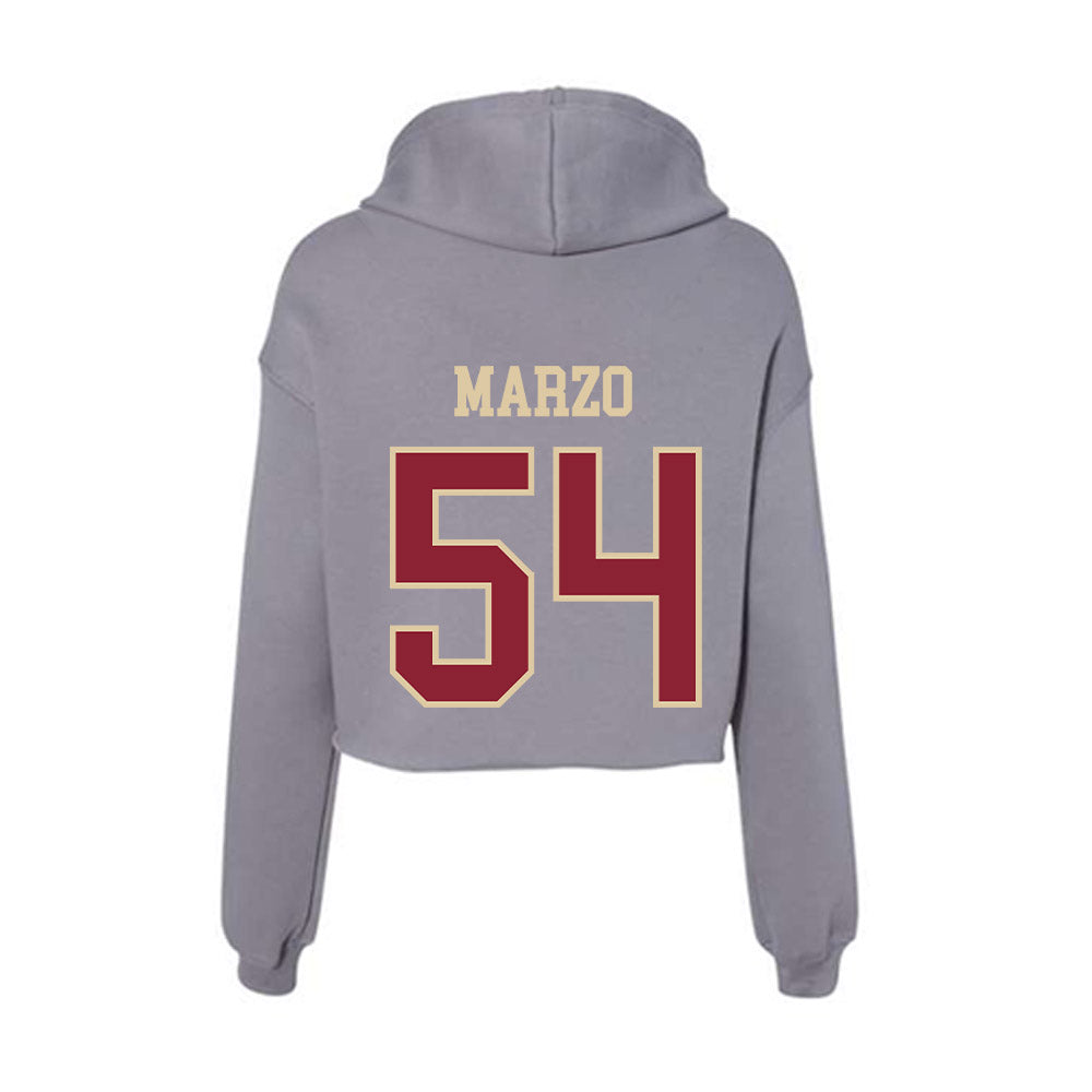 Boston College - NCAA Baseball : Ethan Marzo - Women's Crop Fleece Hoodie-1