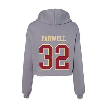 Boston College - NCAA Men's Soccer : Aidan Farwell - Women's Crop Fleece Hoodie-1