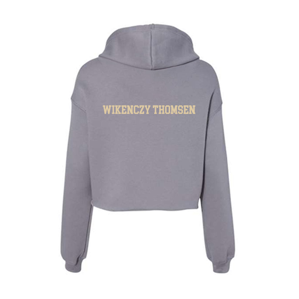 Boston College - NCAA Men's Cross Country : Sebastian Wikenczy Thomsen - Women's Crop Fleece Hoodie-1
