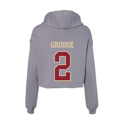 Boston College - NCAA Women's Soccer : Natalie Grosse - Women's Crop Fleece Hoodie-1