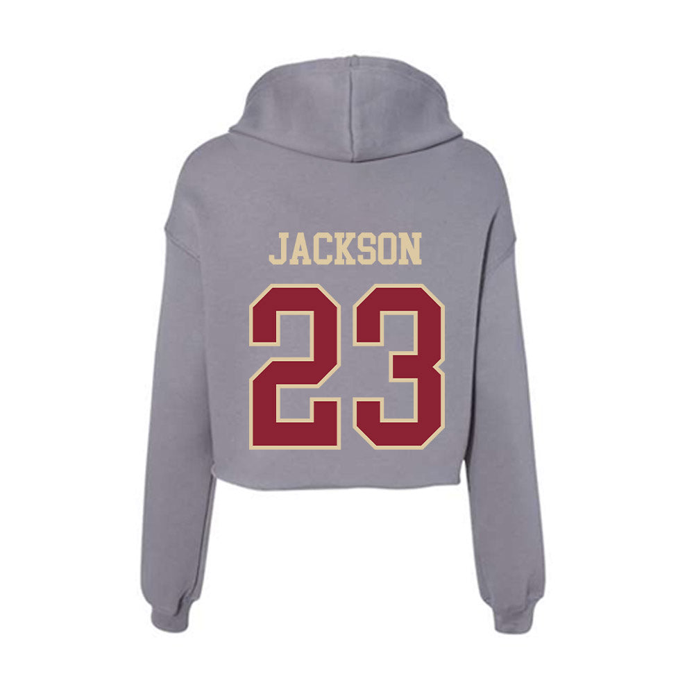 Boston College - NCAA Softball : Addison Jackson - Women's Crop Fleece Hoodie-1