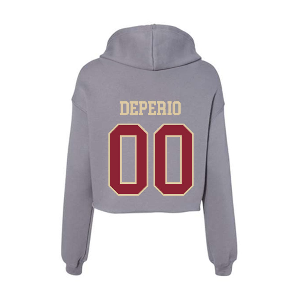 Boston College - NCAA Softball : Kaeliana DePerio - Women's Crop Fleece Hoodie-1