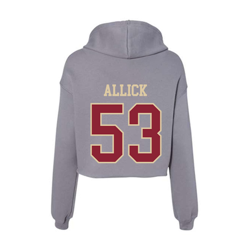 Boston College - NCAA Football : Dwayne Allick - Women's Crop Fleece Hoodie-1
