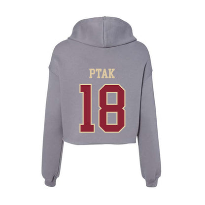 Boston College - NCAA Softball : Abby Ptak - Women's Crop Fleece Hoodie-1