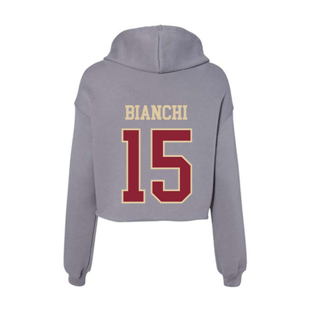 Boston College - NCAA Skiing : Ryan Bianchi - Women's Crop Fleece Hoodie-1