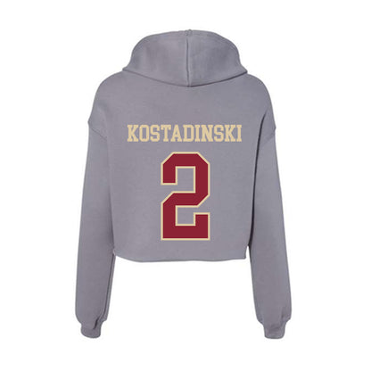 Boston College - NCAA Men's Ice Hockey : Kristian Kostadinski - Women's Crop Fleece Hoodie-1