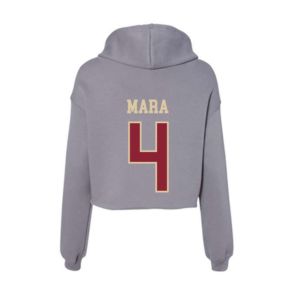 Boston College - NCAA Women's Soccer : Emily Mara - Women's Crop Fleece Hoodie-1