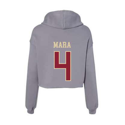 Boston College - NCAA Women's Soccer : Emily Mara - Women's Crop Fleece Hoodie-1