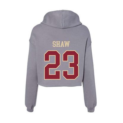 Boston College - NCAA Men's Basketball : Aidan Shaw - Women's Crop Fleece Hoodie-1