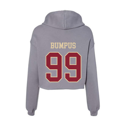 Boston College - NCAA Football : Michael Bumpus - Women's Crop Fleece Hoodie-1
