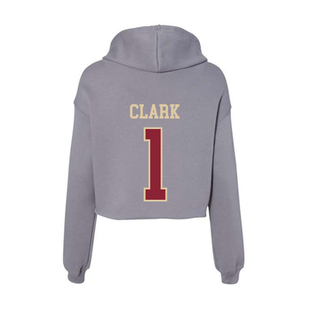 Boston College - NCAA Baseball : Mason Clark - Women's Crop Fleece Hoodie-1