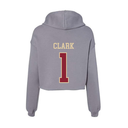 Boston College - NCAA Baseball : Mason Clark - Women's Crop Fleece Hoodie-1