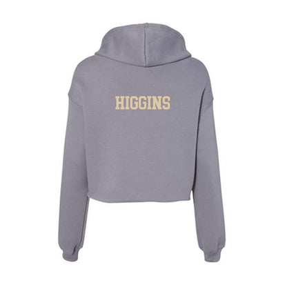 Boston College - NCAA Men's Cross Country : John Higgins - Women's Crop Fleece Hoodie-1