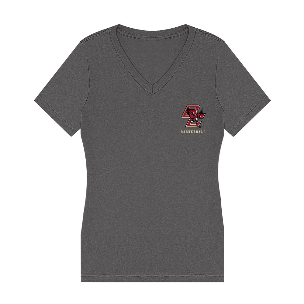 Boston College - NCAA Men's Basketball : Chase Forte - Women's V-Neck T-Shirt-0