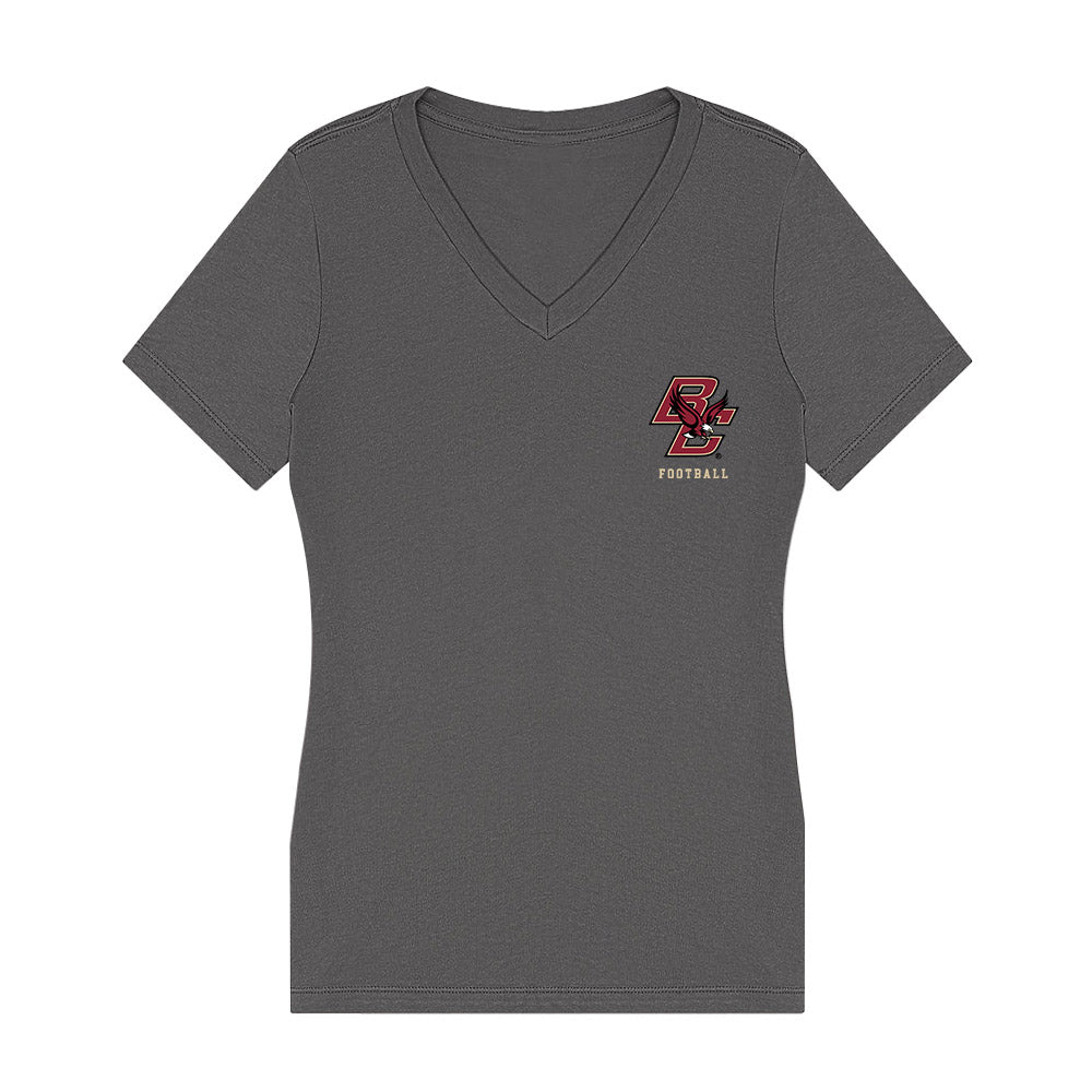 Boston College - NCAA Football : Zach Schnorrbusch - Women's V-Neck T-Shirt-0