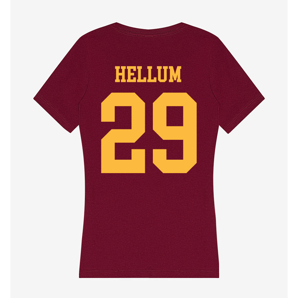Minnesota - NCAA Baseball : Brayden Hellum - Women's V-Neck T-Shirt-1