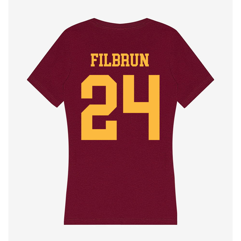 Minnesota - NCAA Women's Soccer : Emily Filbrun - Women's V-Neck T-Shirt-1