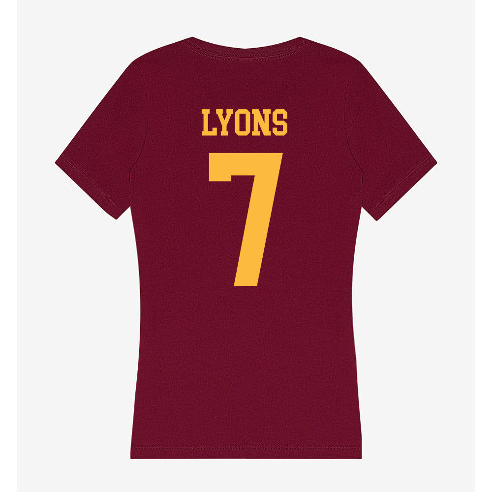 Minnesota - NCAA Football : Legend Lyons - Women's V-Neck T-Shirt-1