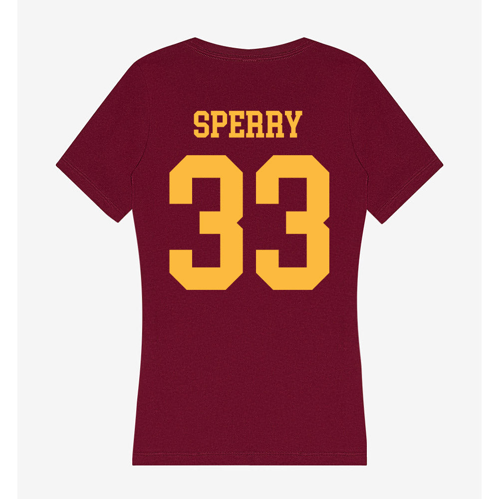 Minnesota - NCAA Baseball : Joe Sperry - Women's V-Neck T-Shirt-1